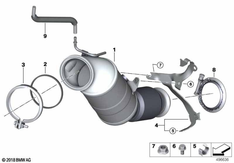 Engine-side catalytic converter