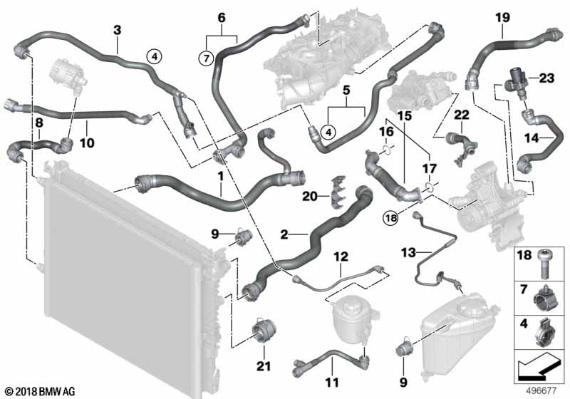 Genuine BMW 17128678494 G32 G30 G12 Hose, Cylinder Head-Expansion Tank (Inc. 530i, 730i & 730Li) | ML Performance UK Car Parts