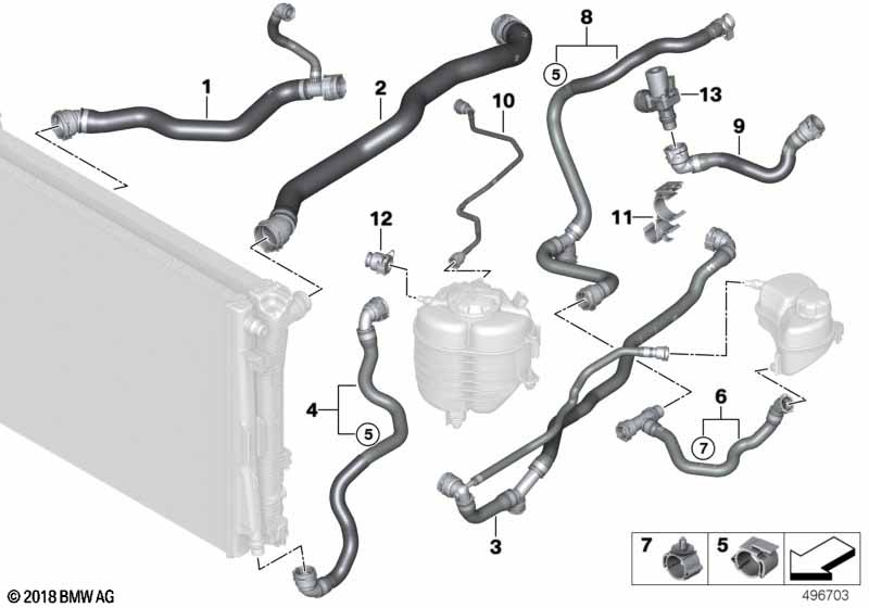Genuine BMW 17128653610 G29 Hose, Radiator (Inc. Z4 20i & Z4 30i) | ML Performance UK Car Parts