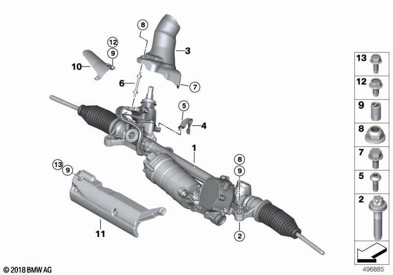 Genuine BMW 32106896203 G20 Steering Gear, Electric (Inc. 320dX, 330iX & M340iX) | ML Performance UK Car Parts