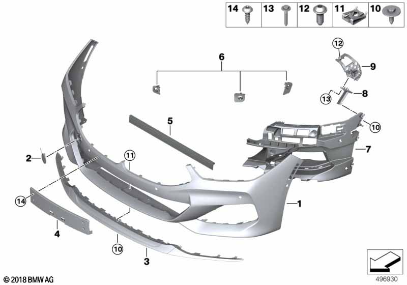 Genuine BMW 51118081187 Trim Cover, Bumper, Primed, Front -M- | ML Performance EU Car Parts