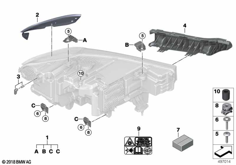 Genuine BMW 63119466171 G07 Bracket Headlight Left (Inc. X7) | ML Performance EU Car Parts