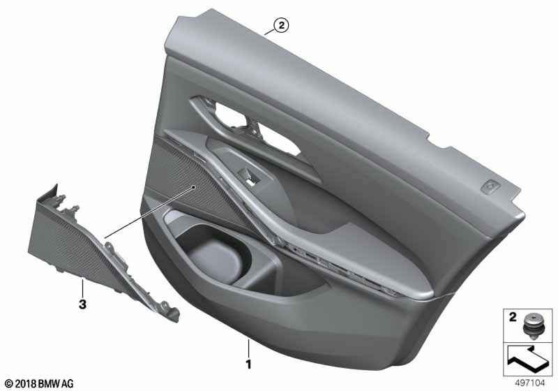Genuine BMW 51429462601 G20 G21 Door Trim Panel, Rear, Left BLACK (Inc. 330dX, 320i 1.6 & M340iX) | ML Performance UK Car Parts