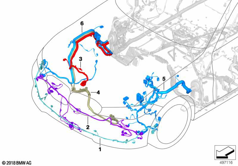 Genuine BMW 61129436176 Wiring Harness, Front End | ML Performance UK Car Parts