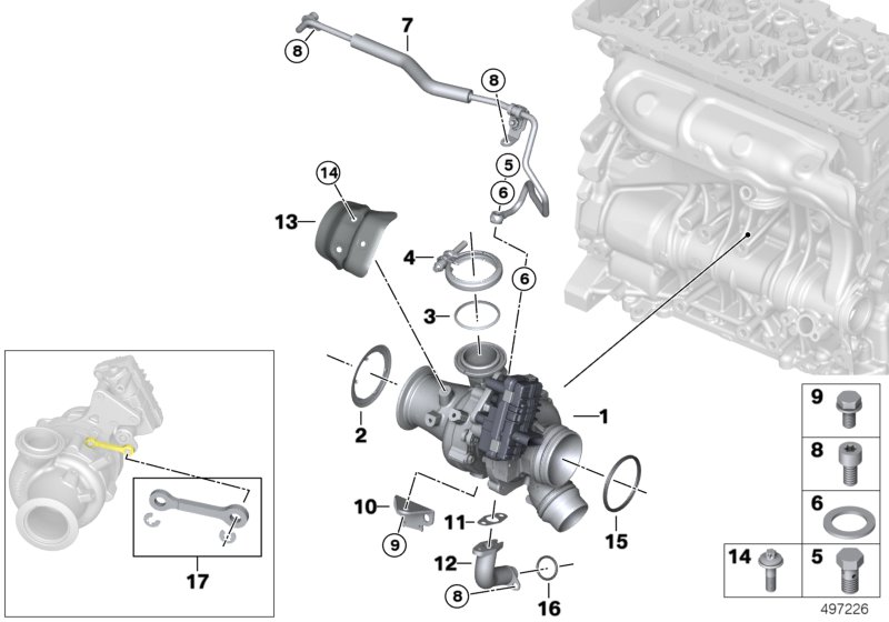 Genuine BMW 11428513616 F34 F32 F33 Oil Pipe Inlet (Inc. 318d, 120d & 420d) | ML Performance US Car Parts