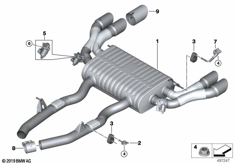 Genuine BMW 18309882488 Bracket, Resonator, Rear Left (Inc. X3 M & X4 M) | ML Performance UK Car Parts