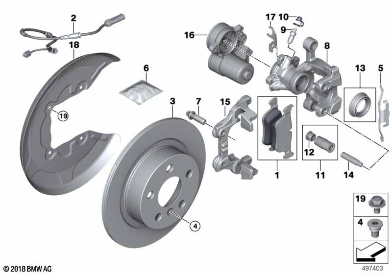 Genuine BMW 34216757250 F48 F46 Repair Set Brake Caliper (Inc. 118d, Cooper ALL4 & X1 16d) | ML Performance UK Car Parts