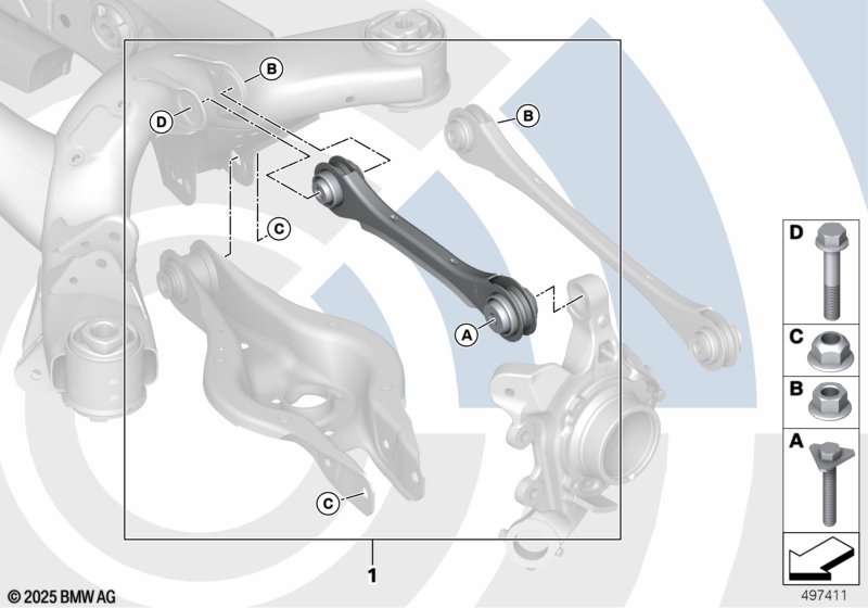Repair kit for wishbone