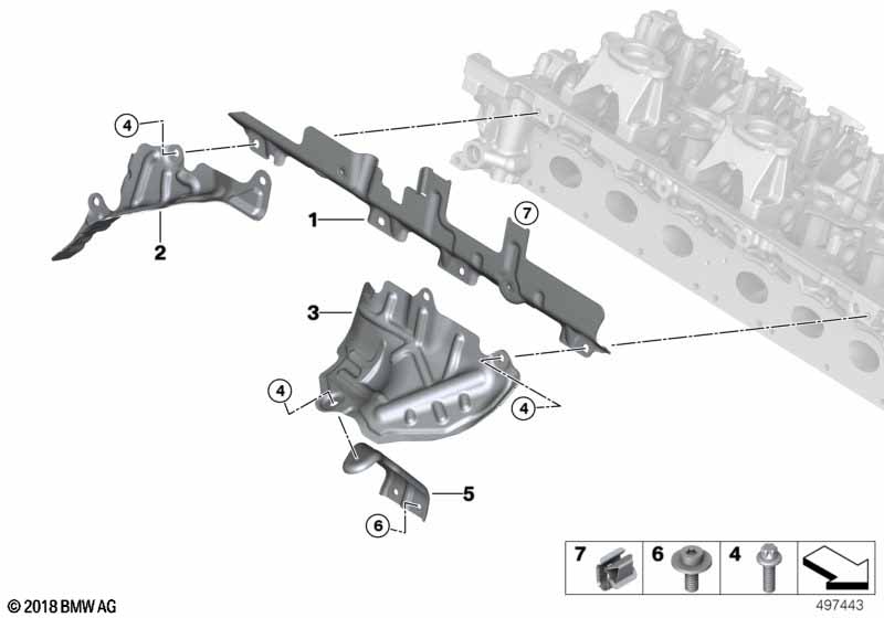 Genuine BMW 11658054862 Heat Shield, Cylinders 1-3 (Inc. X3 M & X4 M) | ML Performance UK Car Parts