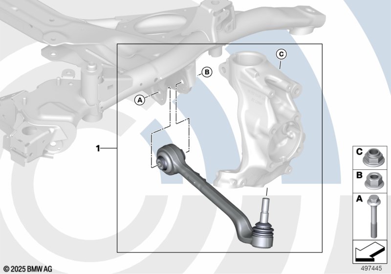 Repair kit for wishbone