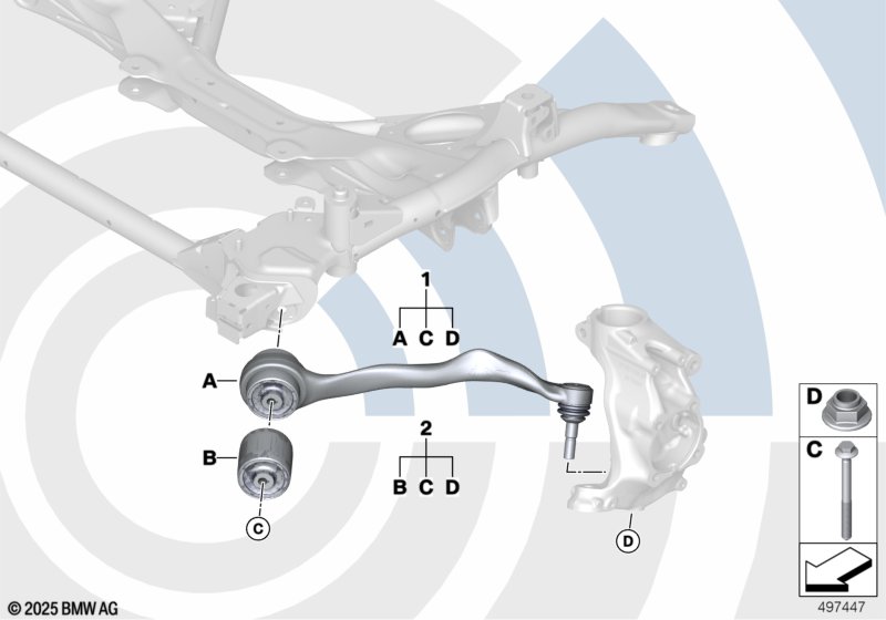 Repair kit for radius rod