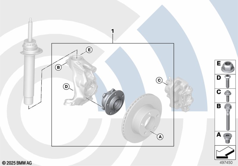 Repair kit, wheel bearing, front