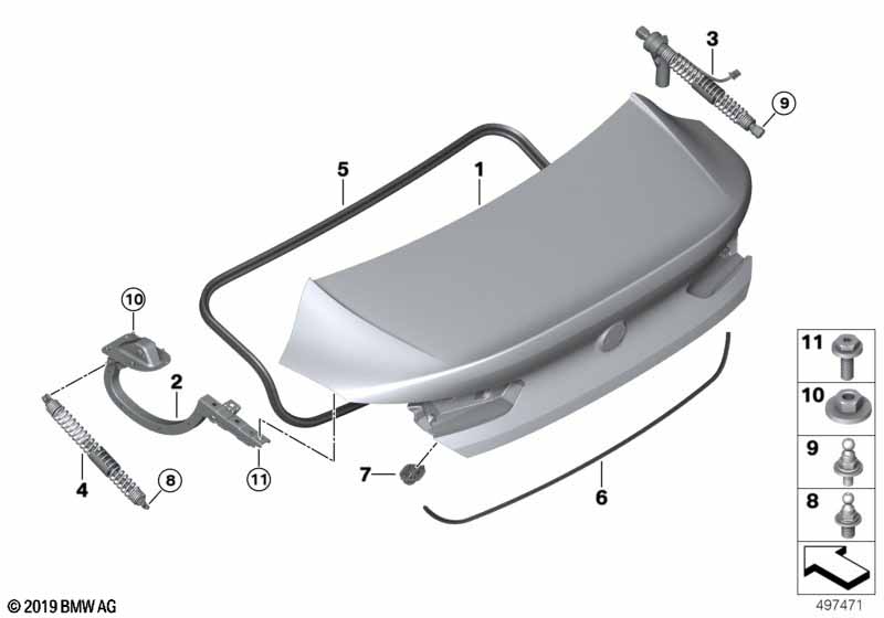 Genuine BMW 51247453768 F93 G16 Spindle Drive, Tailgate (Inc. 840dX, 840i & M850iX) | ML Performance EU Car Parts