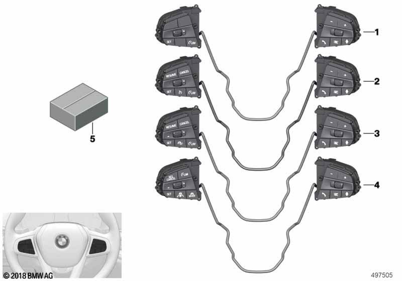 Switch for steering wheel M Sport