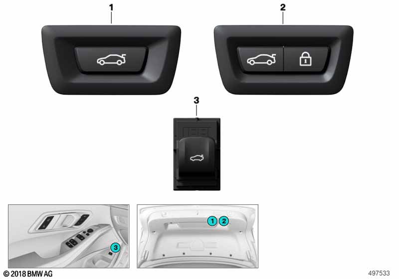 Switch for rear lid actuation