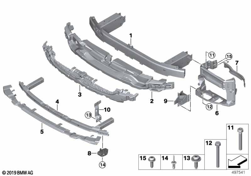 Genuine BMW 51117475159 G11 Mount, Bumper, Front, Lower (Inc. 740LiX, 730Li & 740Li) | ML Performance EU Car Parts