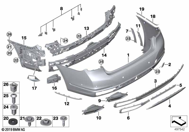 Genuine BMW 51127475126 G11 Extension Rear Bumper Right (Inc. M760iX, 745eX & 740iX) | ML Performance UK Car Parts