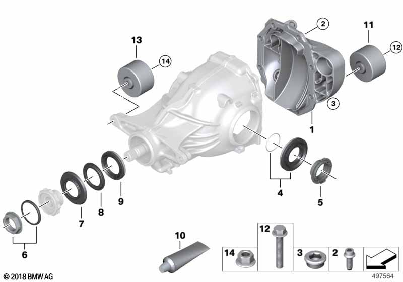 Rear-axle-drive parts