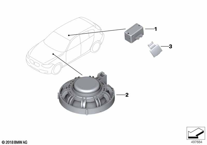 Genuine BMW Mini 65139151127 F82 F39 F13 Emergency Speaker (Inc. X3 20i 1.6, i3s 120Ah & 530dX) | ML Performance EU Car Parts