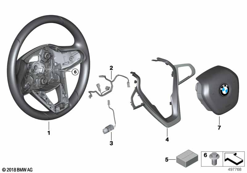 Leather steering wheel
