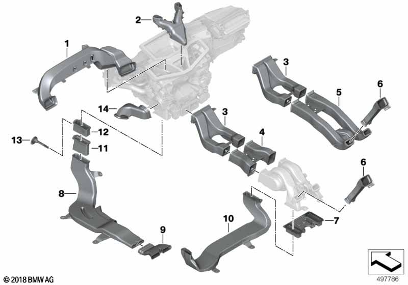 Genuine BMW 64226805031 G07 G05 G06 Cold-Air Duct, Passenger'S Side (Inc. X7 40iX, X5 25dX & X5 45eX) | ML Performance EU Car Parts