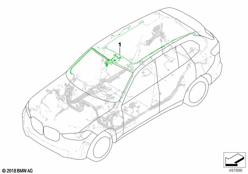 Genuine BMW 61128709262 G05 Roof Cable Harness (Inc. X5) | Duco Car Parts UK Car Parts