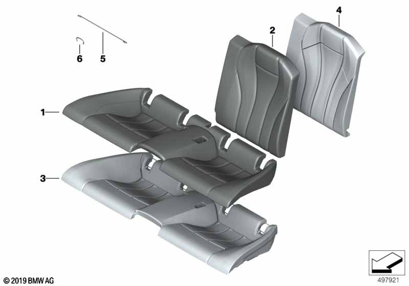 Genuine BMW 52208494088 G14 G15 Seat Cover Leather SCHWARZ (Inc. 840dX, M850iX & 840i) | ML Performance UK Car Parts
