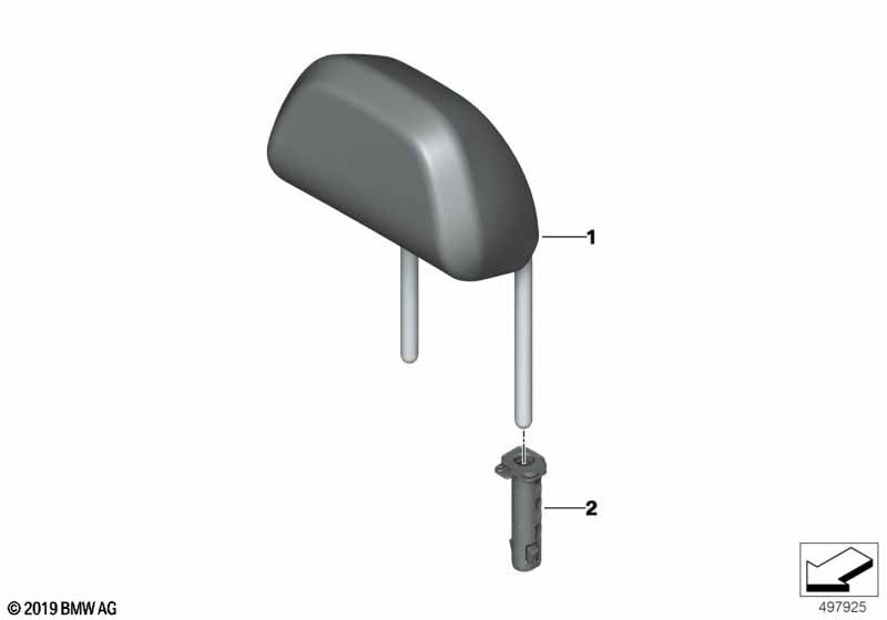 Genuine BMW 52207499674 G14 Headrest Leather COGNAC (Inc. 840dX, 840i & M850iX) | ML Performance EU Car Parts
