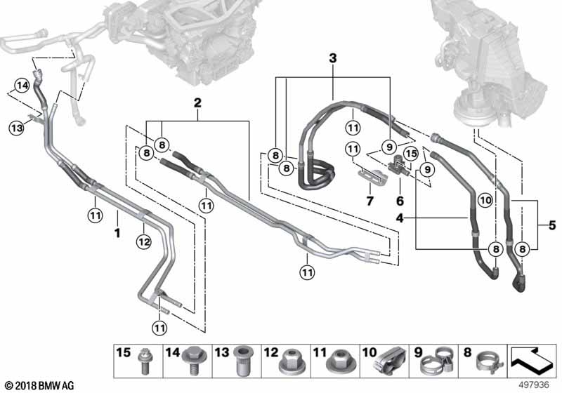 Genuine BMW 64216821664 G07 Coolant Pipe Underfloor Part 3 (Inc. X7 50iX, X7 30dX & X7 M50dX) | ML Performance UK Car Parts