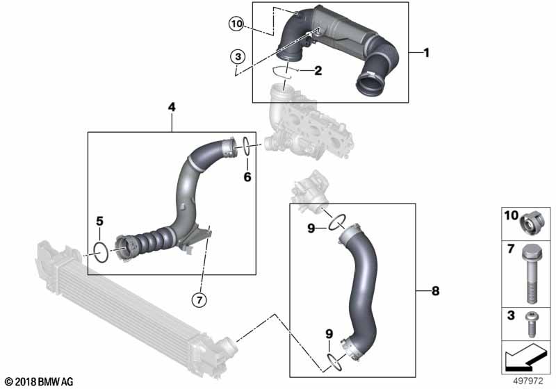 Genuine BMW Mini 13718616212 F48 F56 Charge Air Line (Inc. X1 28iX, X1 25iX & 225iX) | ML Performance EU Car Parts