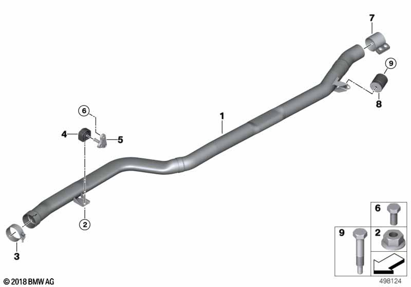 Exhaust system,front/intermediate pipes