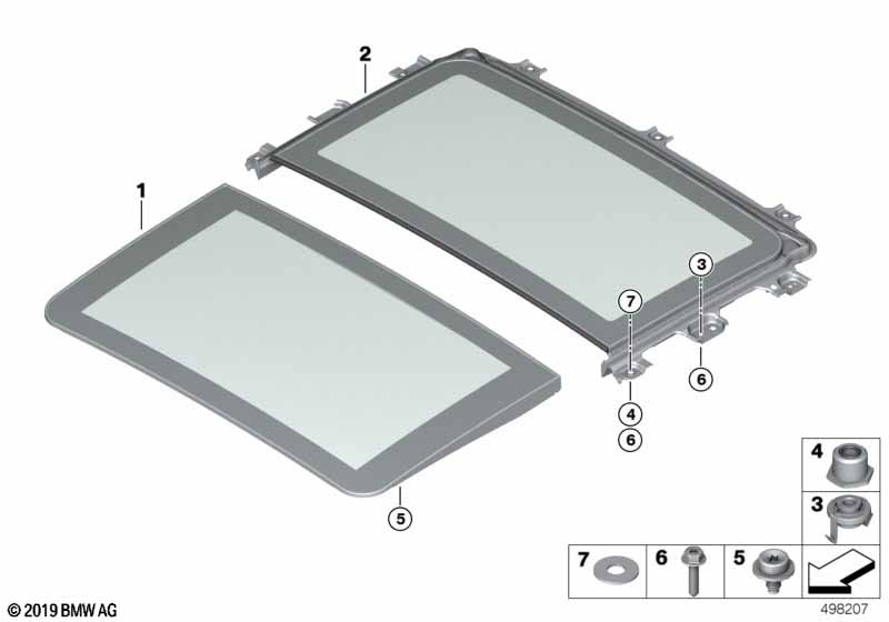 Panorama glass roof glass panel