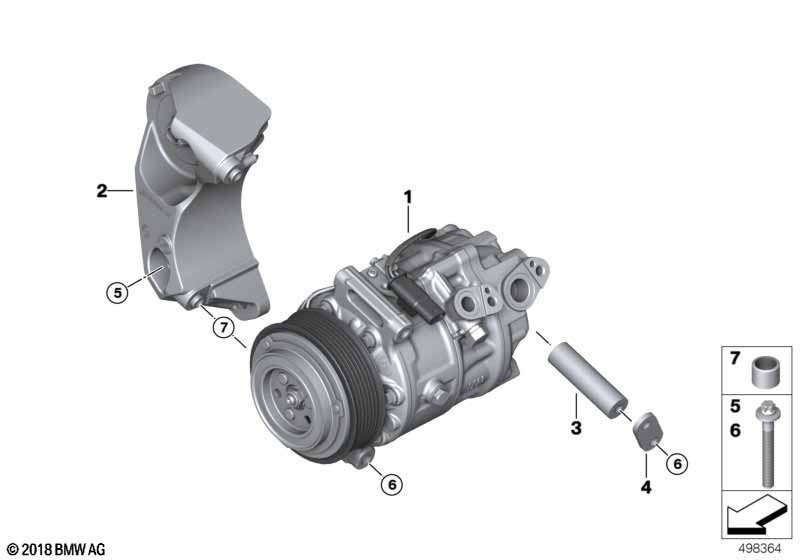 Genuine BMW 64557647377 G16 G15 G05 Bush (Inc. 750i, 750Li & X7 50iX) | ML Performance UK Car Parts