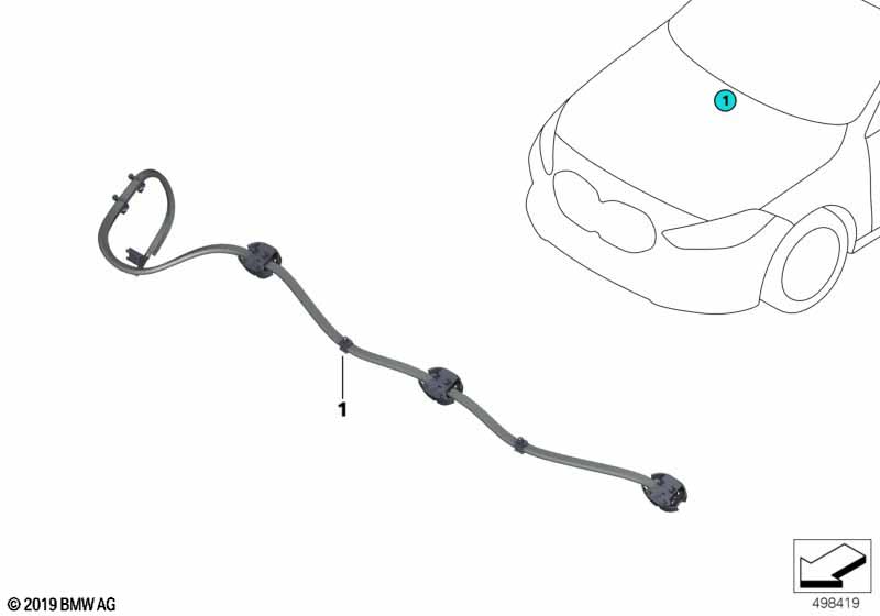 Genuine BMW 61667453968 F40 F44 Nozzle Array Window Washing System (Inc. 228iX, M235iX & M135iX) | ML Performance EU Car Parts