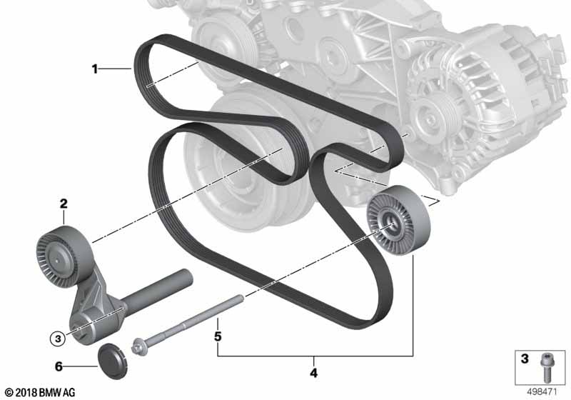 Genuine BMW 11288585243 E70 E70 Deflection Pulley (Inc. X5 3.0d, X5 3.5d & X5 3.0sd) | ML Performance UK Car Parts