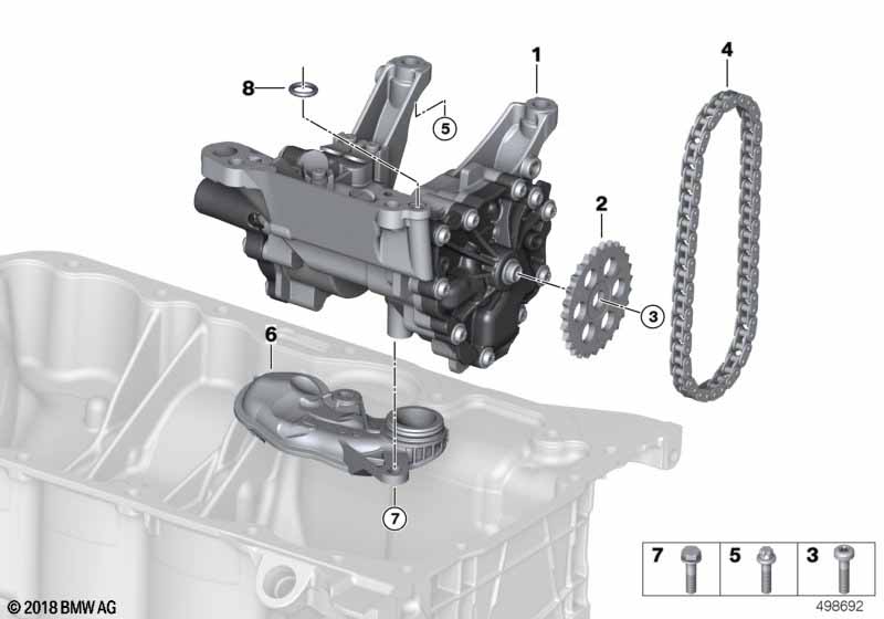 Lubrication system/Oil pump with drive