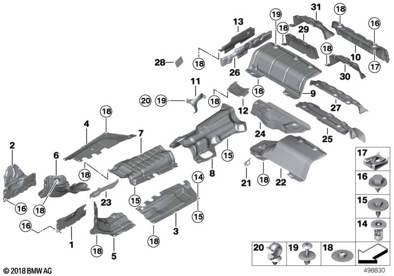Genuine BMW 51167322500 Deformation Plate Right (Inc. 328i, Hybrid 3 & 330e) | ML Performance UK Car Parts