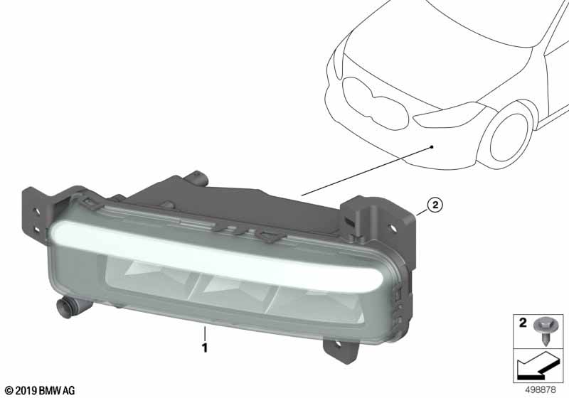 Genuine BMW 63177471081 F40 F46 G07 Front Fog Lamp, Led, Left (Inc. 218dX, 120dX & 216d) | ML Performance UK Car Parts