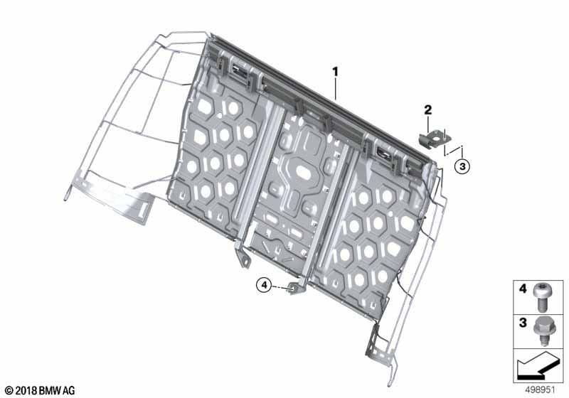 Seat, rear, seat frame, base seat