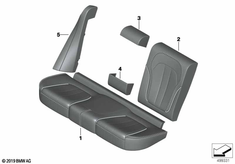 Genuine BMW 52208498027 G05 Side Finisher, Leather, Left SCHWARZ (Inc. X5 30iX, X5 M50dX & X5 40i) | ML Performance UK Car Parts