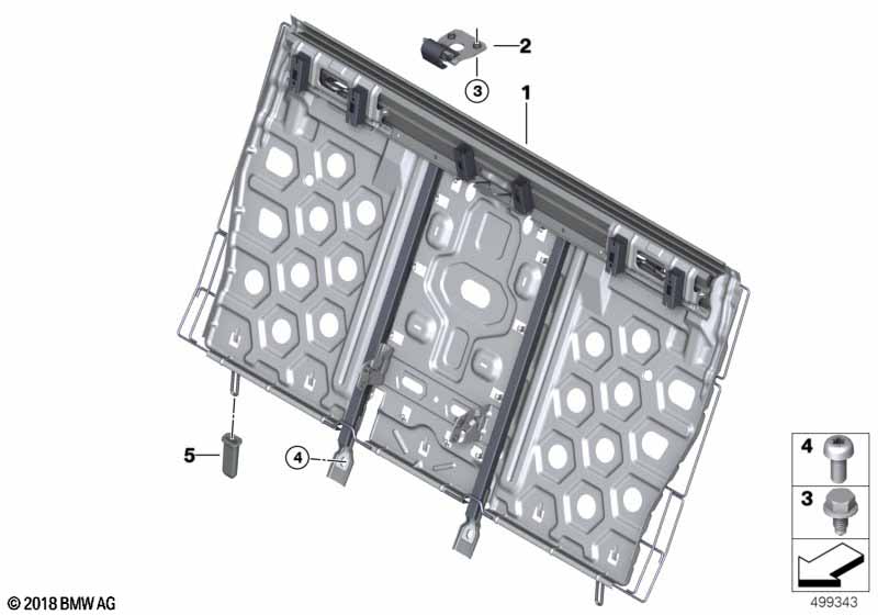 Seat, rear, seat frame, base seat