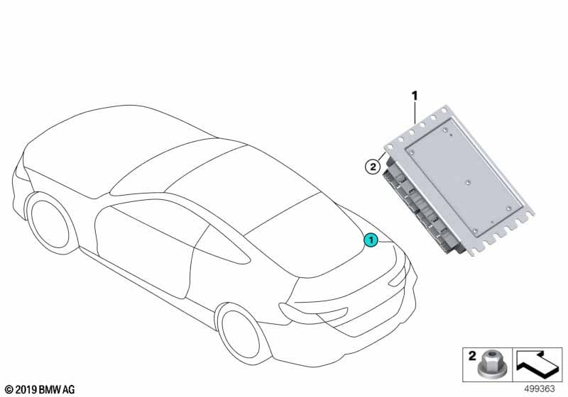 Rear axle differential control unit