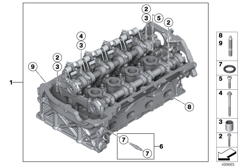 Genuine BMW 11122470428 F20 F21 F30 Cylinder Head With Valve Gear (Inc. 116i, 320i ed & 114i) | ML Performance US Car Parts