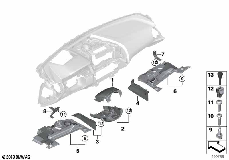 Genuine BMW 51457941022 F93 G16 F91 Trim Panel, Footwell, Airbag, Passenger (Inc. 840dX, 840iX & M8) | ML Performance EU Car Parts