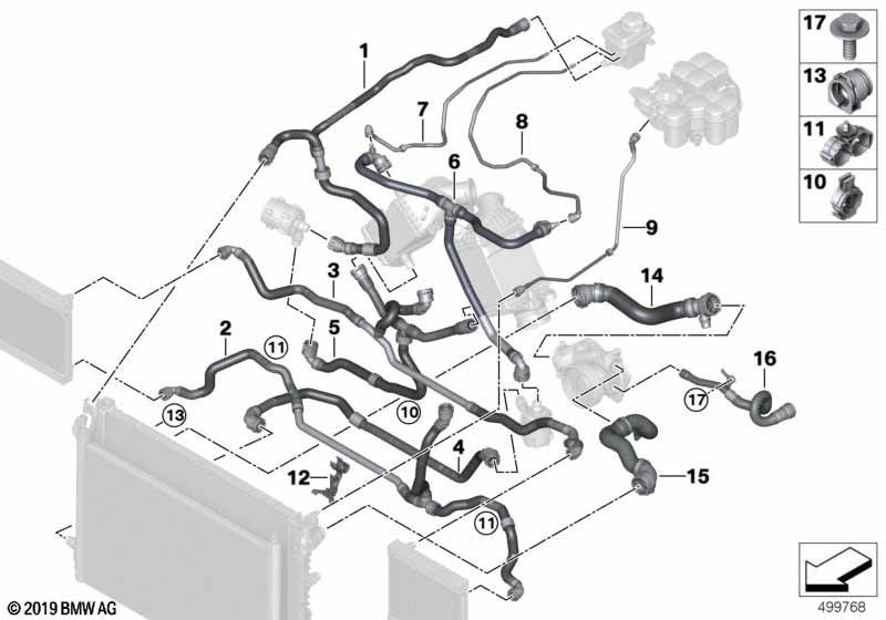 Genuine BMW 17128747916 F93 F92 F91 Line External Radiator (Inc. M5 & M8) | ML Performance EU Car Parts