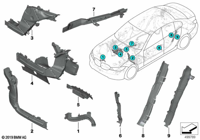Genuine BMW 61136991120 G20 Wiring Duct, Wheelhousing, Rear Right (Inc. 320i, 330dX & M340i) | ML Performance UK Car Parts