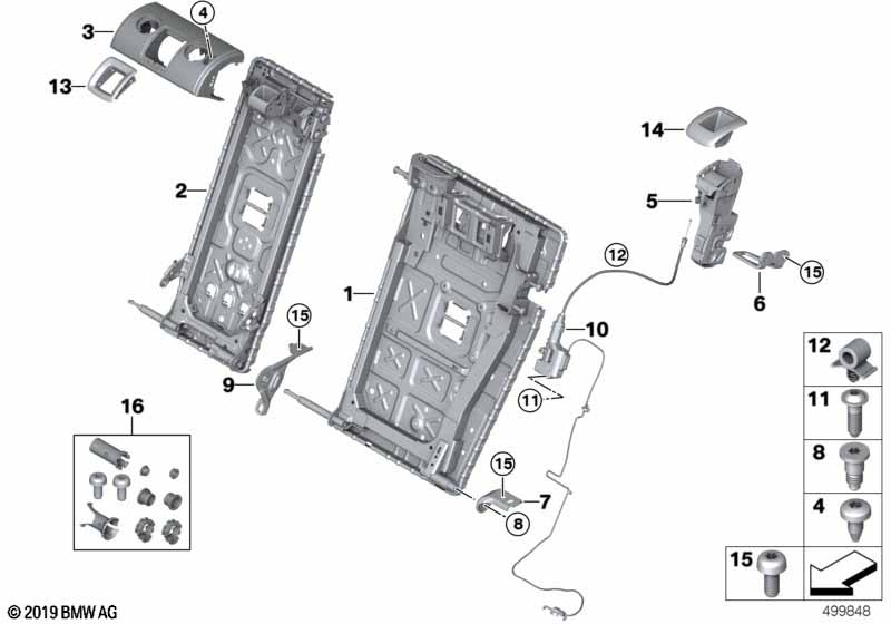 Genuine BMW 52207424082 G21 G02 G01 Clip, Bowden Cable (Inc. X3 30eX, 330iX & 330i) | ML Performance UK Car Parts