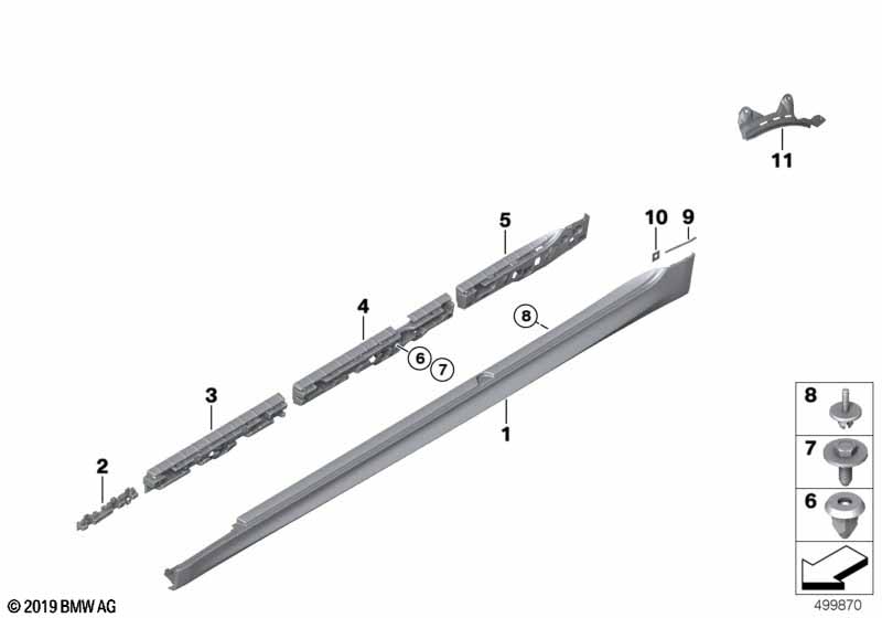Genuine BMW 51778073133 G31 F90 G30 Rocker Panel Trim, Primed, Left -M- (Inc. M5, M550iX & 520dX) | ML Performance UK Car Parts
