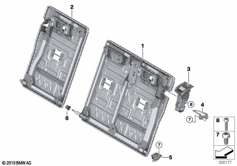 Genuine BMW 52207475485 F40 F44 Bracket Backrest Outer Left (Inc. 218i, M135iX & 118i) | ML Performance UK Car Parts
