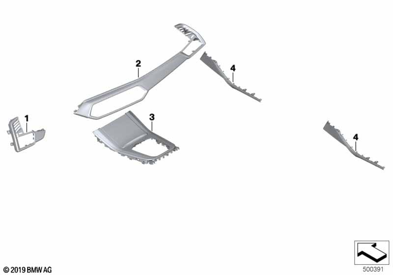 Genuine BMW 51457996320 G05 G06 Cover Pan.Inst.Pan.Fineline Driver SCHWARZ (Inc. X5) | ML Performance EU Car Parts
